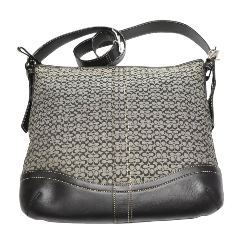 COACH Shoulder Bag F10943 leather black Crossbody Signature Shoulder Women Used Authentic