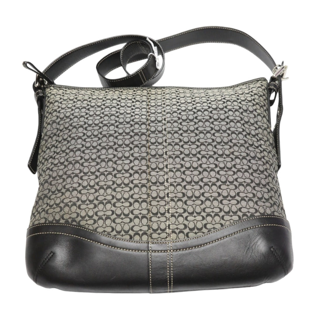 COACH Shoulder Bag F10943 leather black Crossbody Signature Shoulder Women Used Authentic