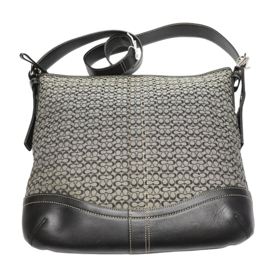 COACH Shoulder Bag F10943 leather black Crossbody Signature Shoulder Women Used Authentic