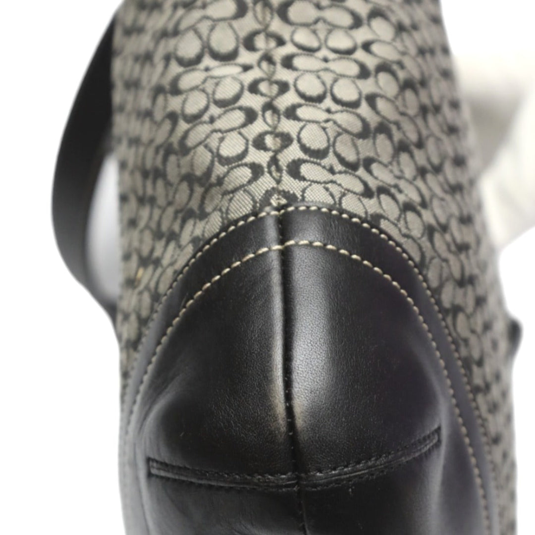 COACH Shoulder Bag F10943 leather black Crossbody Signature Shoulder Women Used Authentic