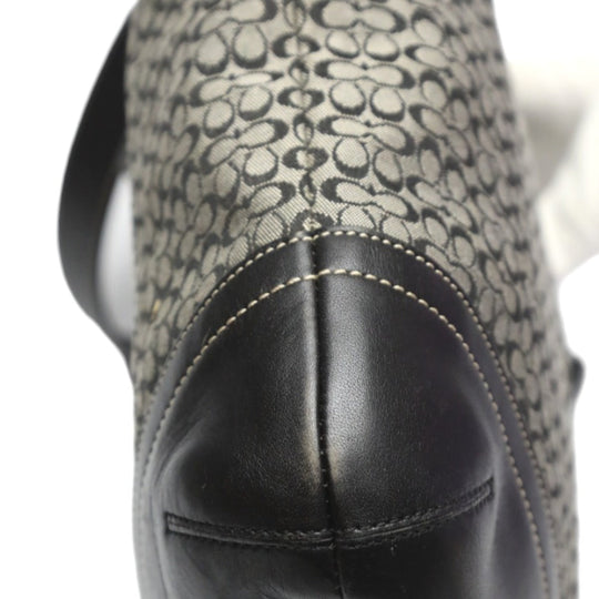 COACH Shoulder Bag F10943 leather black Crossbody Signature Shoulder Women Used Authentic