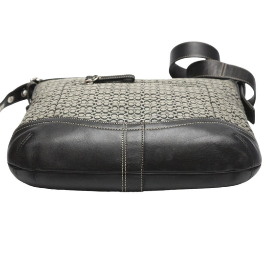 COACH Shoulder Bag F10943 leather black Crossbody Signature Shoulder Women Used Authentic