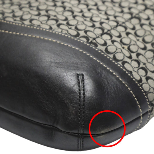 COACH Shoulder Bag F10943 leather black Crossbody Signature Shoulder Women Used Authentic