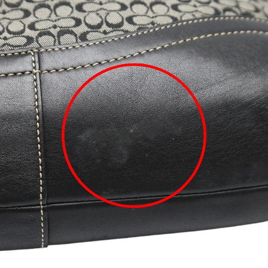 COACH Shoulder Bag F10943 leather black Crossbody Signature Shoulder Women Used Authentic