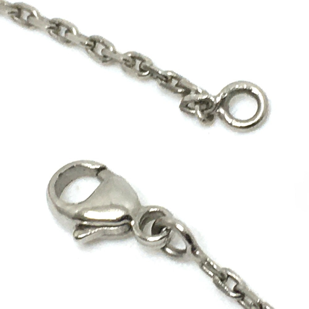 HERMES Necklace metal Pink x Silver H motif Eileen unisex(Unisex) Used Authentic