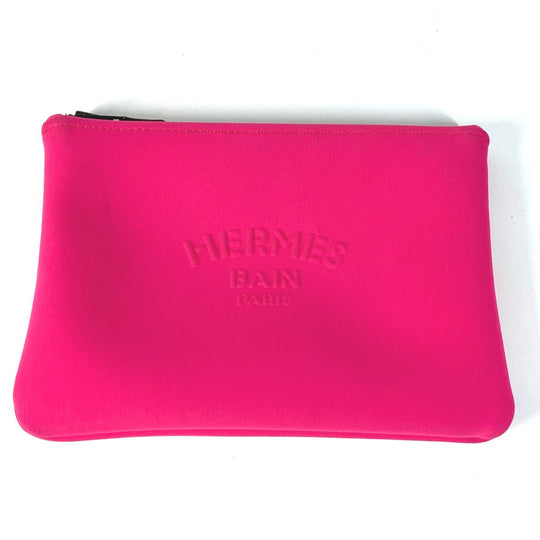 HERMES Pouch polyamide pink Makeup pouch Cosmetics Pouch Neovan PM Women Used Authentic