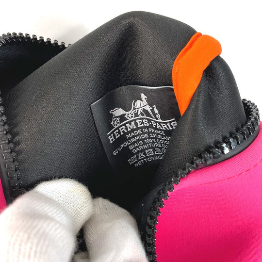 HERMES Pouch polyamide pink Makeup pouch Cosmetics Pouch Neovan PM Women Used Authentic