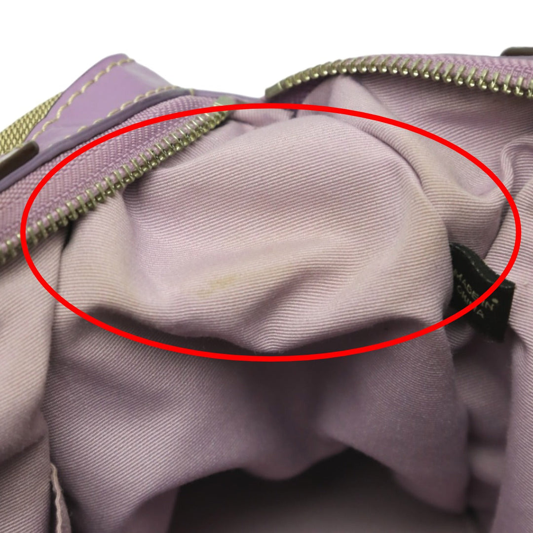 COACH Shoulder Bag F17432 leather Khaki x purple 2WAY Big signature Crossbody Women Used Authentic