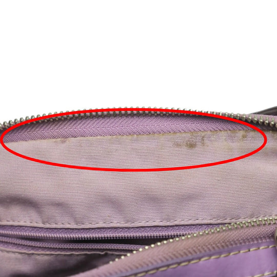 COACH Shoulder Bag F17432 leather Khaki x purple 2WAY Big signature Crossbody Women Used Authentic