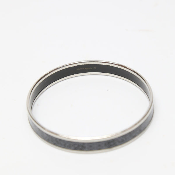 HERMES Bangle others Silverx black MADE IN AUSTRIA + D Women Used Authentic
