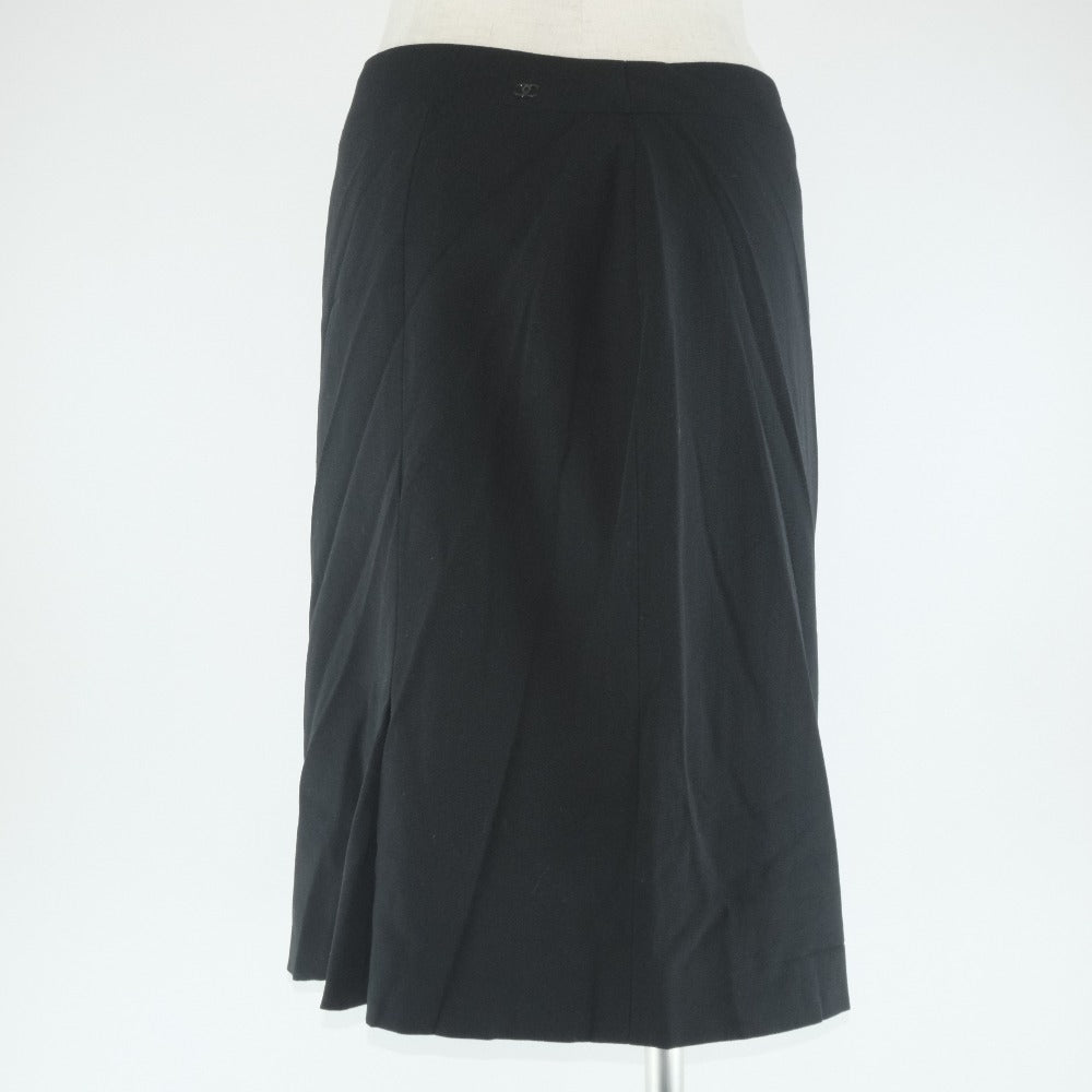 CHANEL skirt P24940V08903 wool black Women 38 Used Authentic