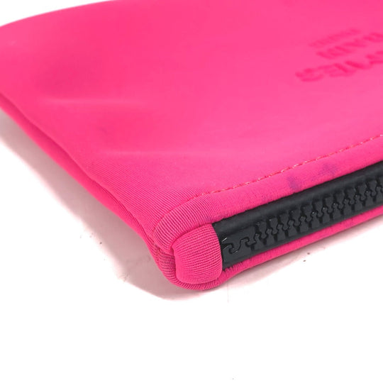 HERMES Pouch polyamide pink Neoban MM logo Women Used Authentic