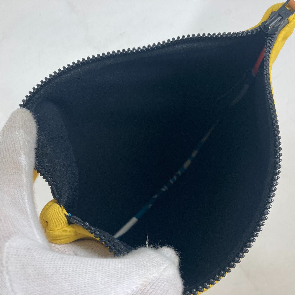HERMES Clutch bag polyamide yellow Neovan MM unisex(Unisex) Used Authentic