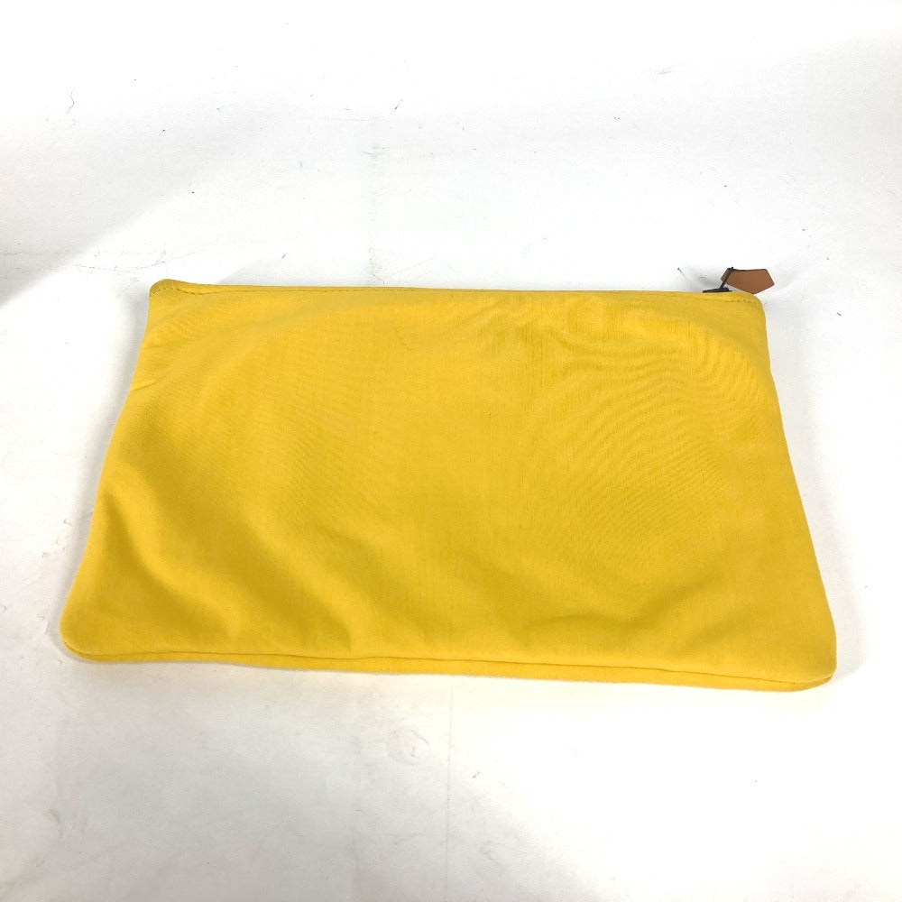 HERMES Clutch bag polyamide yellow Neovan MM unisex(Unisex) Used Authentic