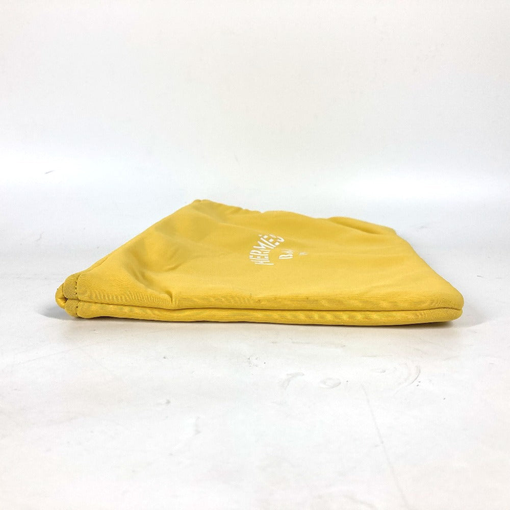 HERMES Clutch bag polyamide yellow Neovan MM unisex(Unisex) Used Authentic