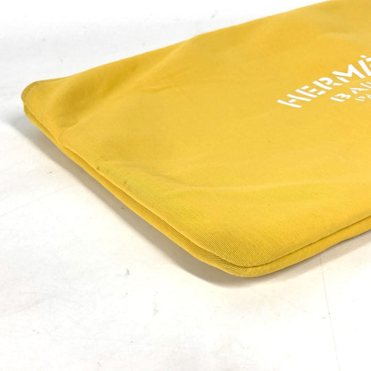 HERMES Clutch bag polyamide yellow Neovan MM unisex(Unisex) Used Authentic