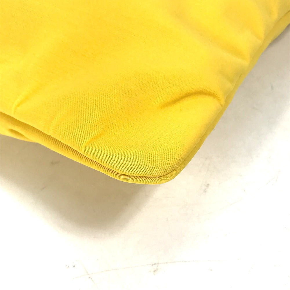 HERMES Clutch bag polyamide yellow Flat Truth Neoban GM Women Used Authentic