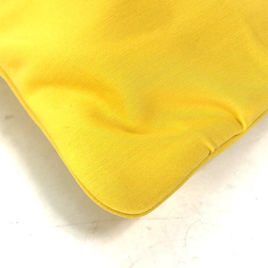 HERMES Clutch bag polyamide yellow Flat Truth Neoban GM Women Used Authentic