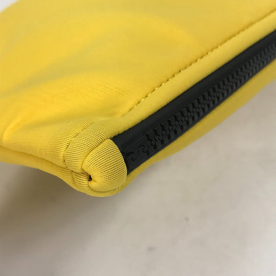 HERMES Clutch bag polyamide yellow Flat Truth Neoban GM Women Used Authentic