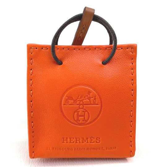 HERMES charm Anyo Miro Orange Shopper sack orange Women Used Authentic