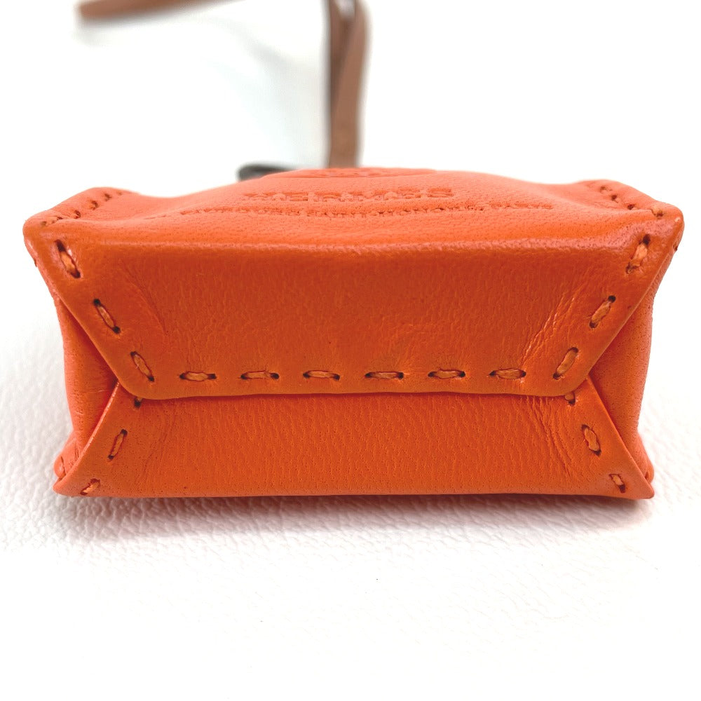 HERMES charm Anyo Miro Orange Shopper sack orange Women Used Authentic