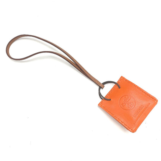 HERMES charm Anyo Miro Orange Shopper sack orange Women Used Authentic