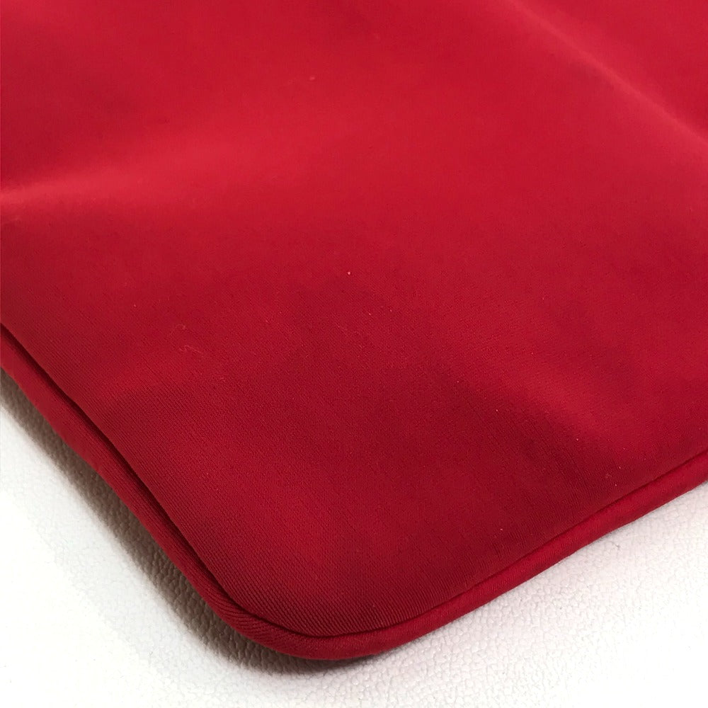 HERMES Pouch polyamide Red Neovan Truth Flat MM Women Used Authentic