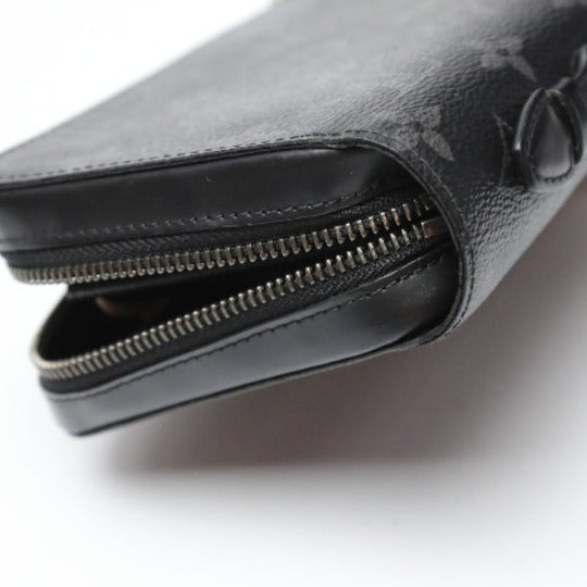 LOUIS VUITTON Long Wallet Purse M61698 Monogram canvas black Zippy XL Eclipse Clutch bag mens Used Authentic
