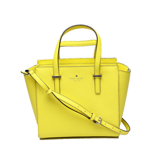Kate Spade Handbag leather yellow Unused item Diagonal crossing 2WAY Women Used Authentic