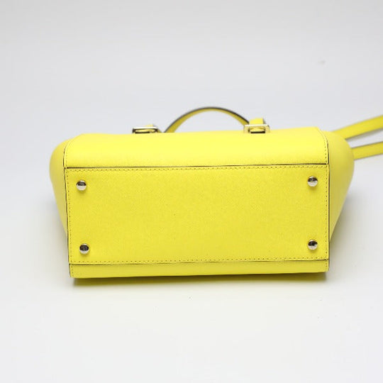 Kate Spade Handbag leather yellow Unused item Diagonal crossing 2WAY Women Used Authentic