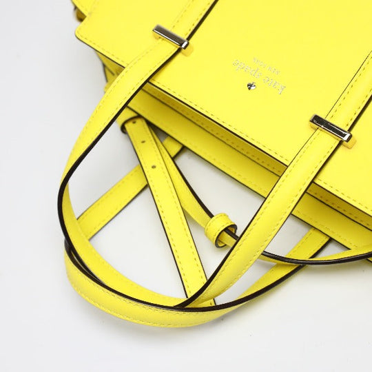 Kate Spade Handbag leather yellow Unused item Diagonal crossing 2WAY Women Used Authentic
