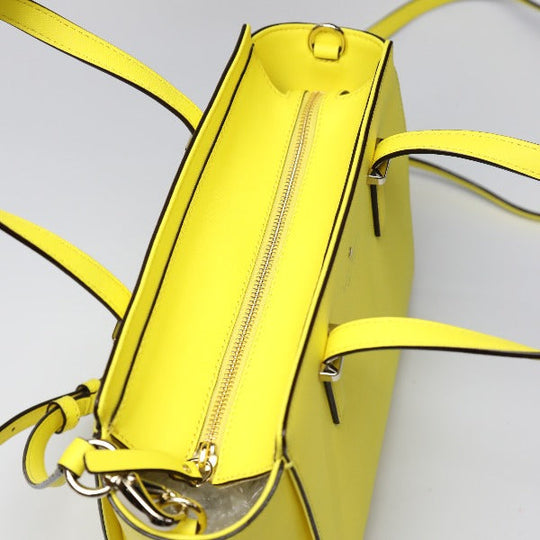 Kate Spade Handbag leather yellow Unused item Diagonal crossing 2WAY Women Used Authentic