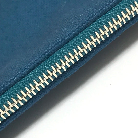 HERMES Pouch canvas Blue type bicycle studs velocipedist unisex(Unisex) Used Authentic