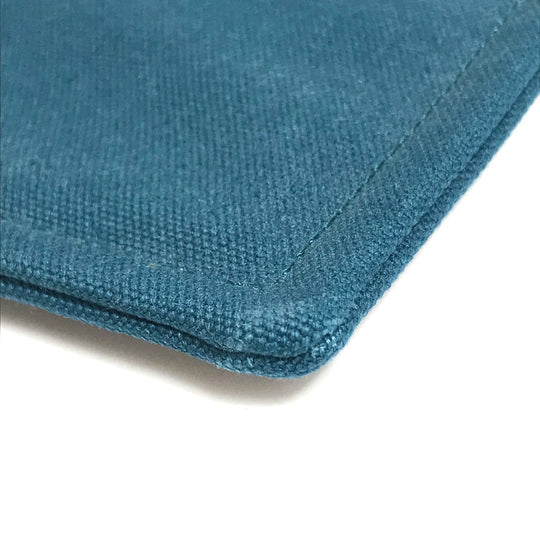 HERMES Pouch canvas Blue type bicycle studs velocipedist unisex(Unisex) Used Authentic