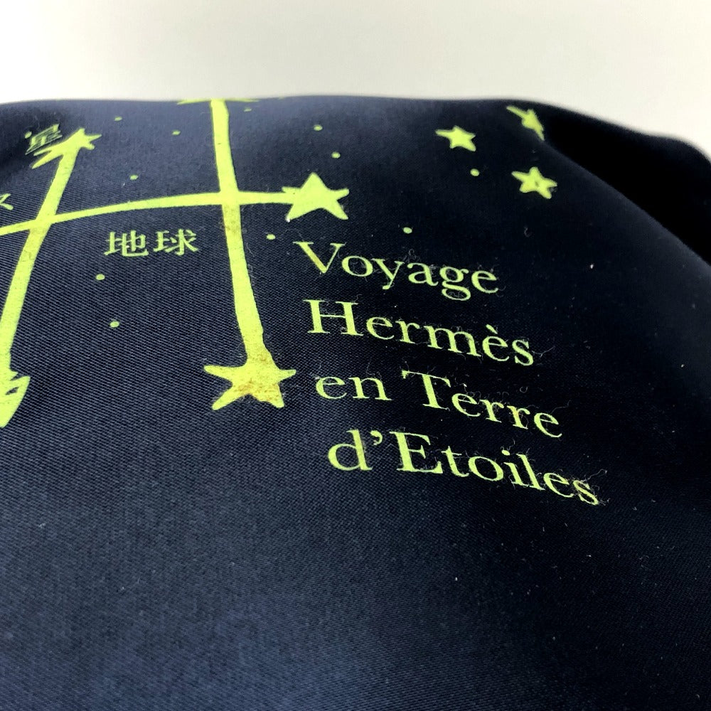 HERMES Backpack canvas blue Star Travel Exhibition 1999 Limited Sherpa Backpack Women Used Authentic