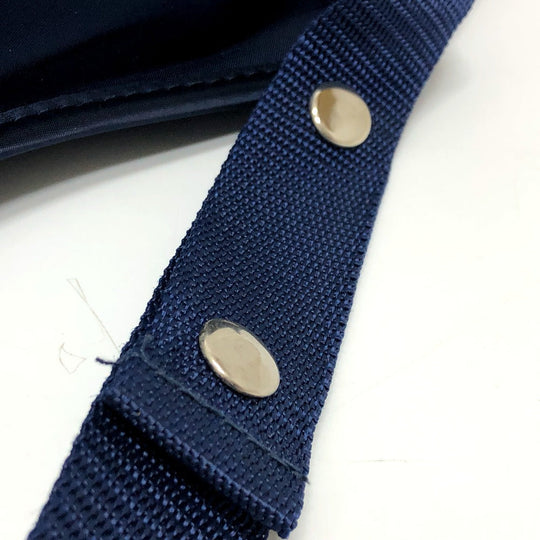 HERMES Backpack canvas blue Star Travel Exhibition 1999 Limited Sherpa Backpack Women Used Authentic