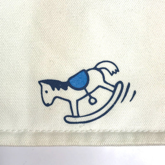 HERMES Pouch cotton off white Horse Adada GM unisex(Unisex) Used Authentic