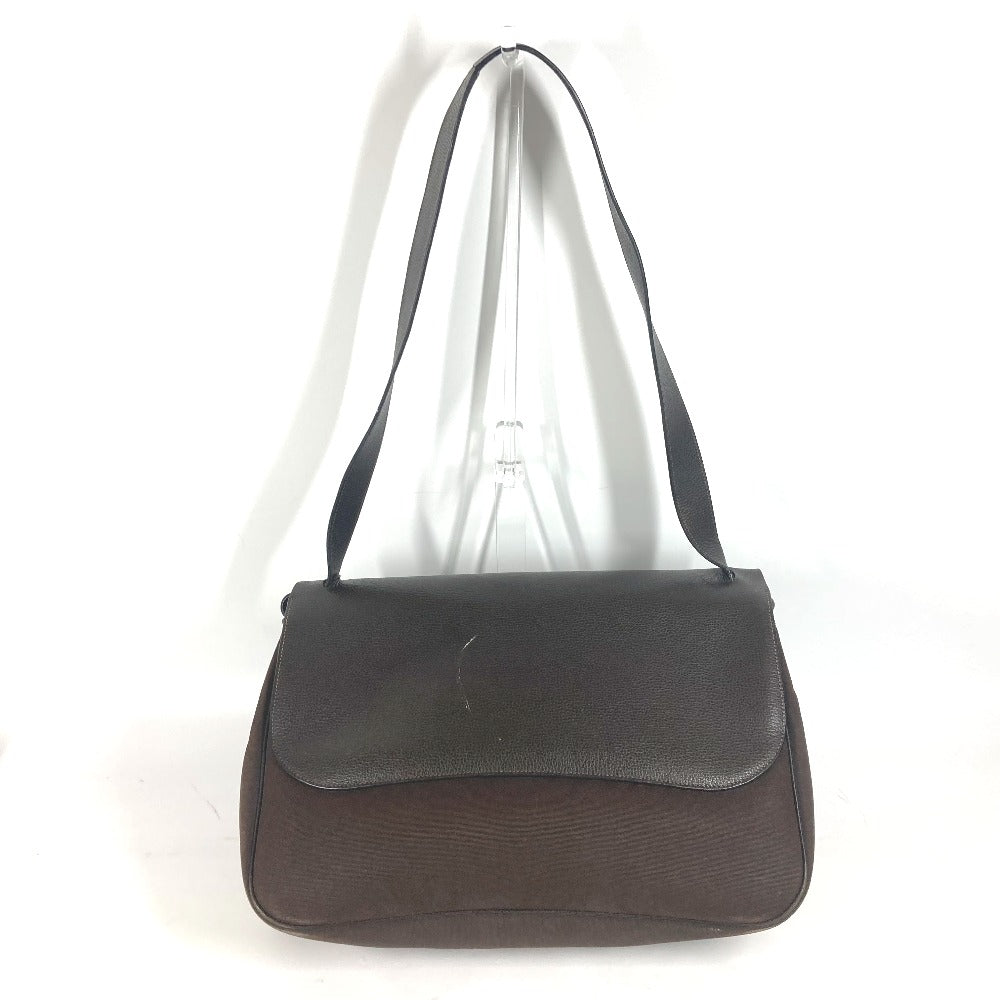 HERMES Shoulder Bag Canvas / leather Brown Sac Colorado GM Women Used Authentic