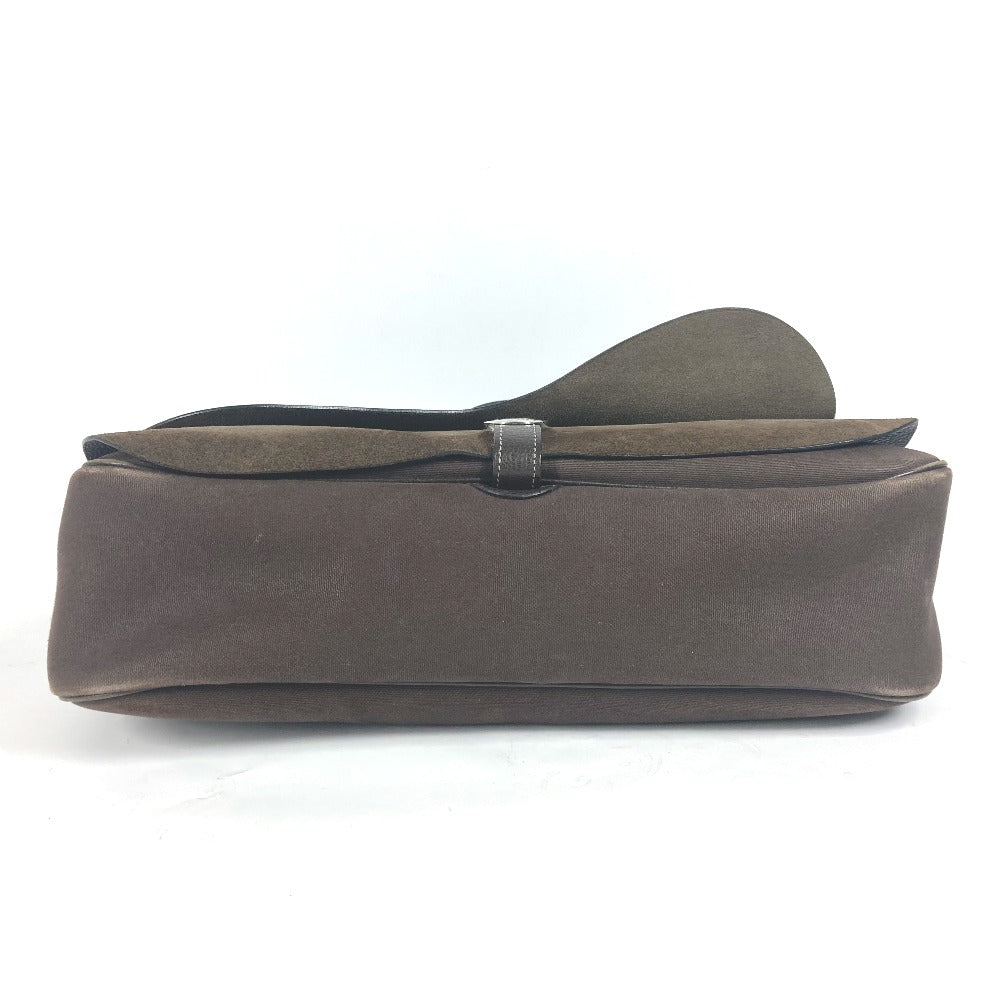 HERMES Shoulder Bag Canvas / leather Brown Sac Colorado GM Women Used Authentic