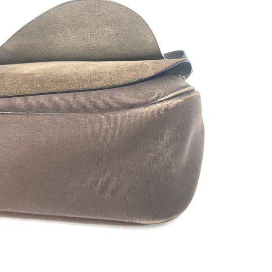 HERMES Shoulder Bag Canvas / leather Brown Sac Colorado GM Women Used Authentic