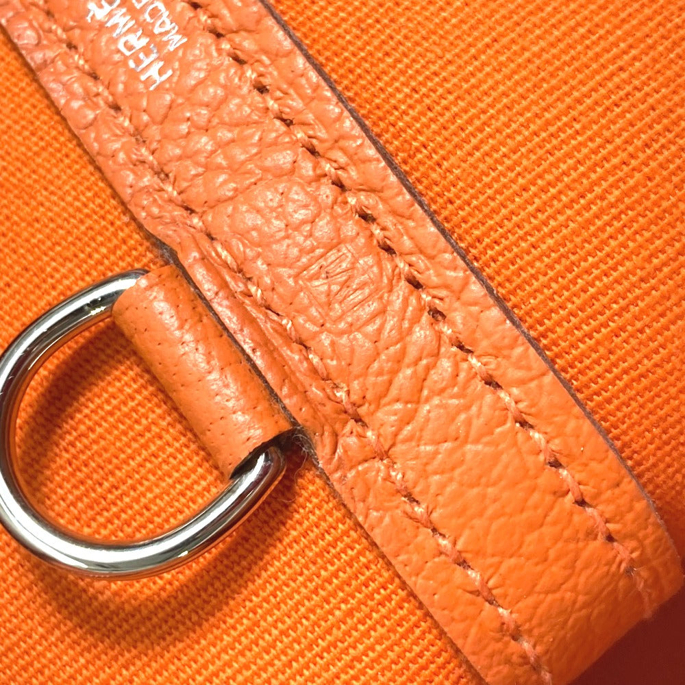 HERMES Tote Bag Towar Officier Orange Shoulder Bag Shoulder Bag Garden Zip PM Women Used Authentic