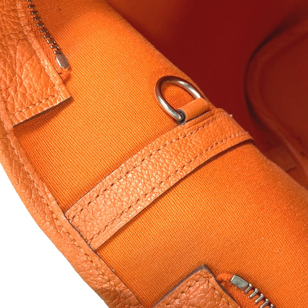 HERMES Tote Bag Towar Officier Orange Shoulder Bag Shoulder Bag Garden Zip PM Women Used Authentic