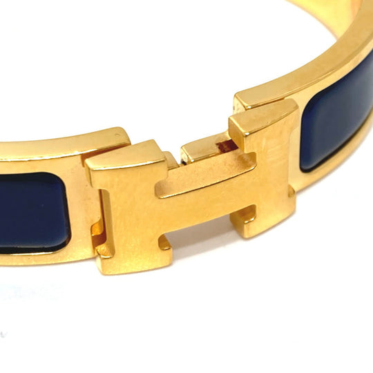 HERMES Bangle H700001F 87PM metal gold Click crack PM Women Used Authentic