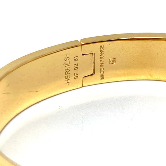 HERMES Bangle H700001F 87PM metal gold Click crack PM Women Used Authentic