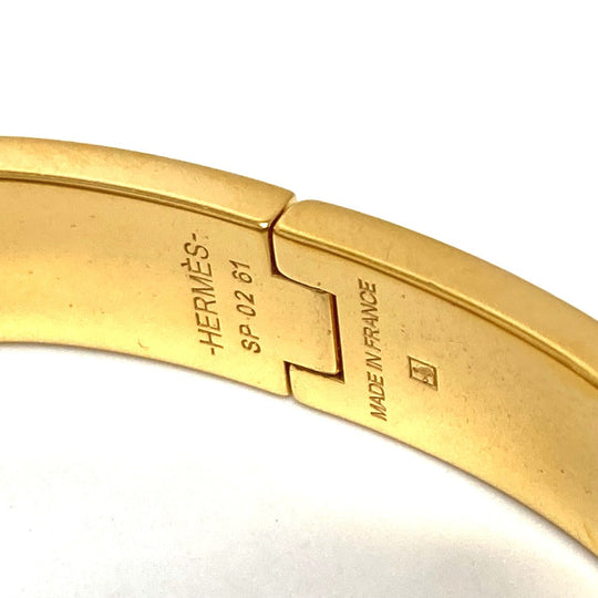 HERMES Bangle H700001F 87PM metal gold Click crack PM Women Used Authentic