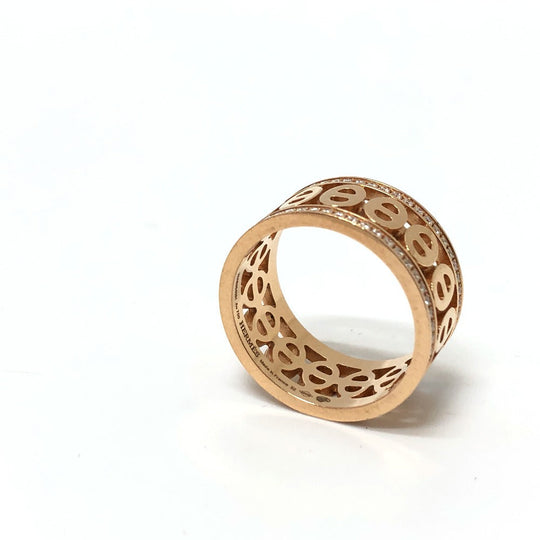 HERMES Ring 22AE054051 18K Pink Gold gold 750PG Chene Dunkle Divine Women 52 Used Authentic