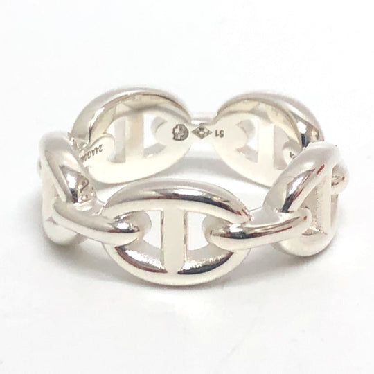 HERMES Ring SV925 Silver Chene Dunkle Enchant PM mens(Unisex) 51 Used Authentic