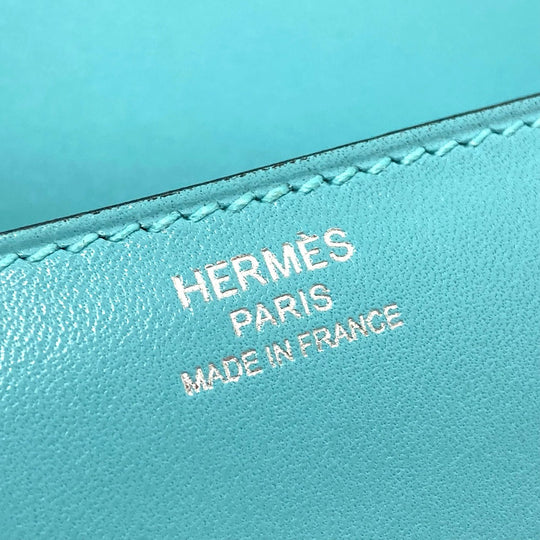 HERMES Shoulder Bag Taderakto blue Mini Shell Schmidy 2WAY handbag mens Used Authentic