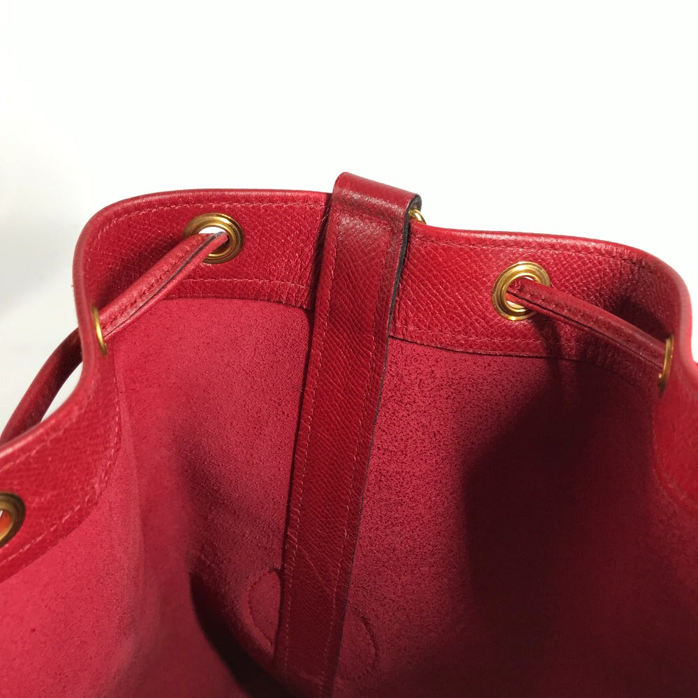 HERMES Shoulder Bag Courchevel Red Shoulder bag, Drawstring bag Standy Women Used Authentic