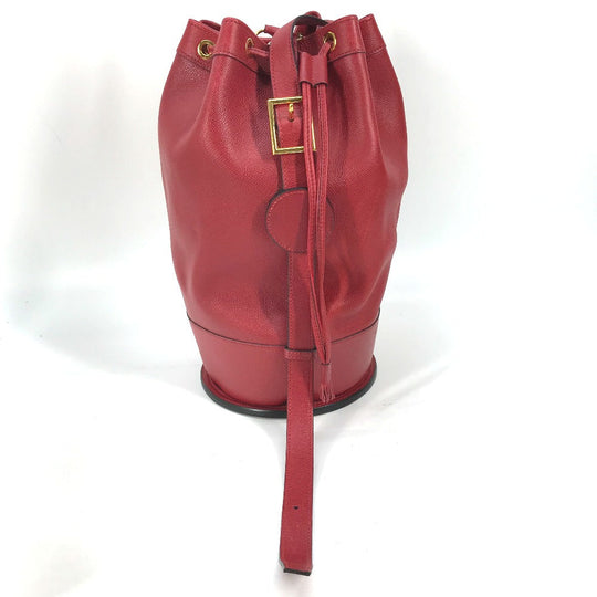 HERMES Shoulder Bag Courchevel Red Shoulder bag, Drawstring bag Standy Women Used Authentic